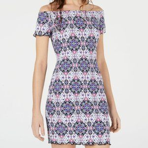 Ultra Flirt Purple Size Large Junior Floral Print